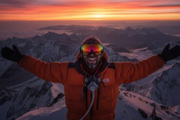 The view from the top of Mount Everest